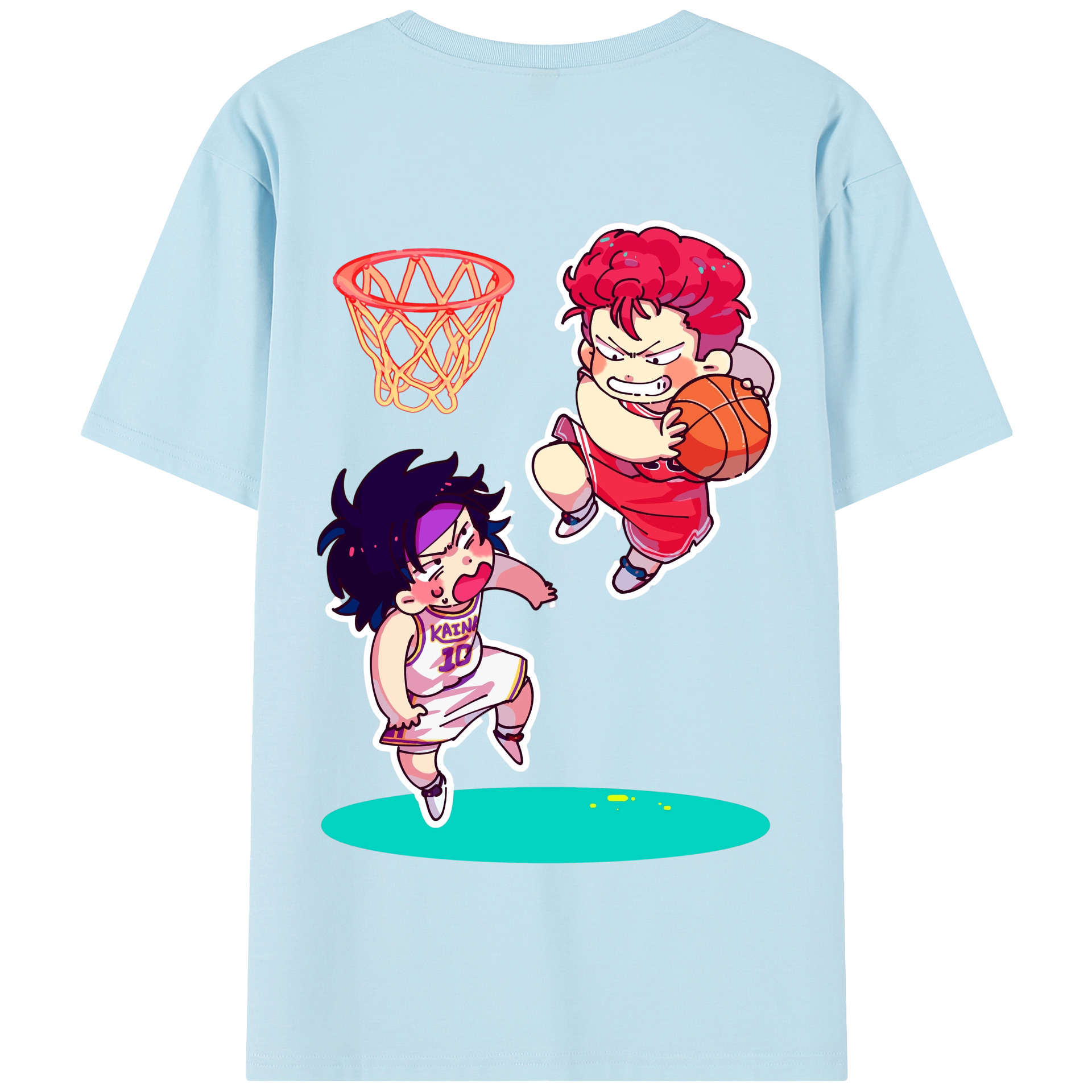 SLAM DUNK／スラムダンク 綿100％半袖Tシャツ（背面プリント）